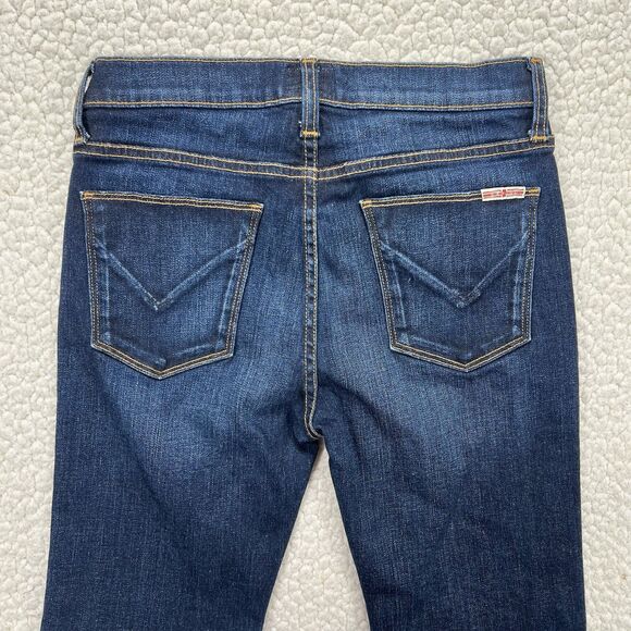 Hudson Moto Jeans Skinny Ankle Zip Pocket Dark Wash Denim Size 27 Y2K Streetwear - Picture 6 of 16